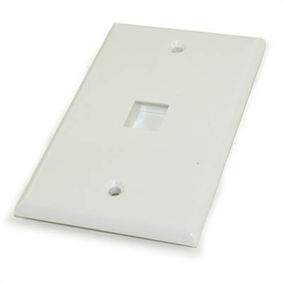 Wall plate: Keystone, 1 Hole - White