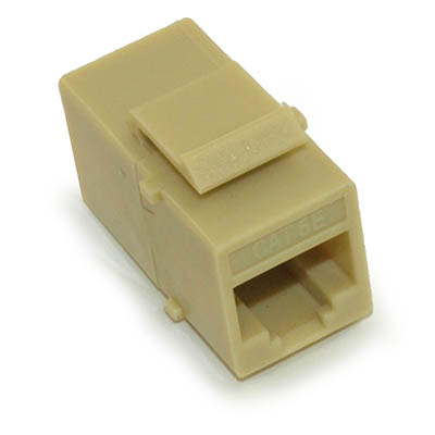 Keystone Jack Insert/Coupler Type - Cat 5E RJ45 Networking, Ivory