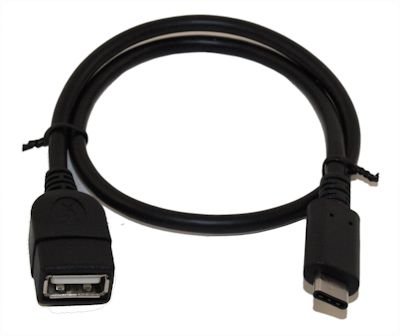 1.5FT USB 2.0 Type-C Male to Type-A Female EXTENSION Cable, 480Mbps, Black