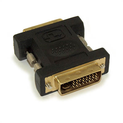 DVI-I Male to Male Gender Changer Gold Plated with 4 Thumb Bolts