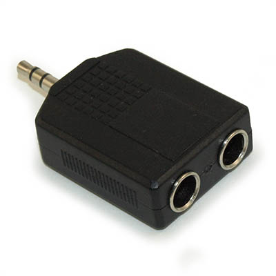 3.5mm Stereo TRS Male Plug to Dual 1/4