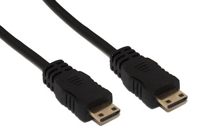 1.5ft HIGH-SPEED Mini-HDMI to Mini-HDMI w/Ethernet 30 AWG Cable