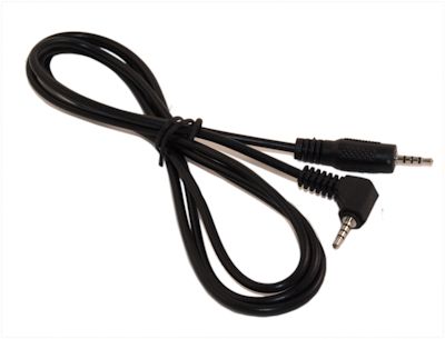 4ft 2.5mm 4 Conductor Mini-Stereo TRRS+Mic/Video M/M Cable RIGHT ANGLE