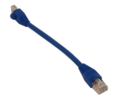 6inch Cat5E Ethernet RJ45 Patch Cable, Stranded, Snagless Booted, BLUE