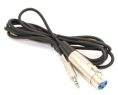 6Ft XLR 3P Female to 3.5mm TRS (Balanced Audio) Male Cable