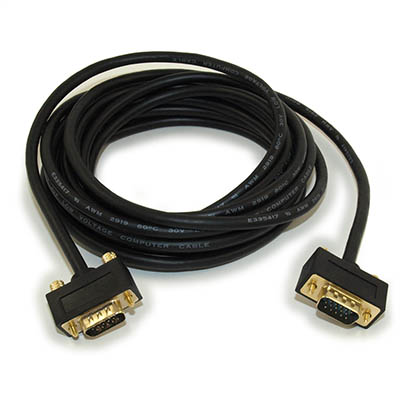 15ft VGA ULTRA-THIN COMPACT END Male/Male Triple Shielded Cable