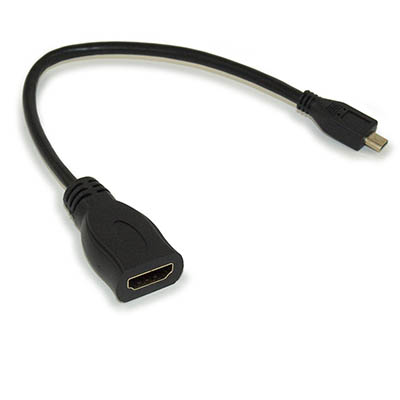 6 inch MICRO-HDMI (Male) to HDMI (Female) 4K@60Hz Port Saver Adapter Cable