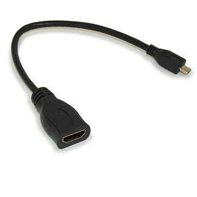 8 inch MICRO-HDMI (Male) to HDMI (Female) 4K@60Hz Port Saver Adapter Cable