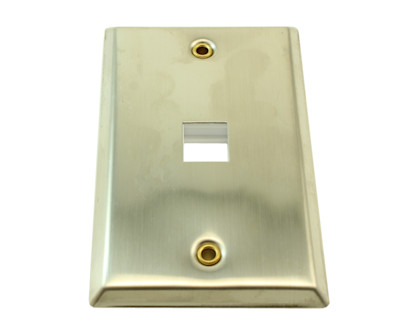 Wall plate: Keystone, 1 Hole - Stainless Steel