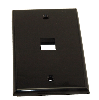 Wallplate: Keystone, 1 Hole - Black