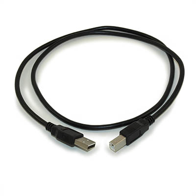 3ft USB 2.0 Certified 480Mbps Type A Male to B Male Cable, Black