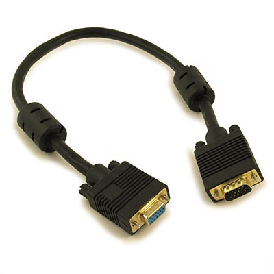 1.5ft Premium VGA EXTENSION M/F Triple-Shield Cable Gold Plated