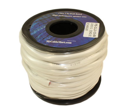 50ft Speaker Wire, 12AWG Copper In Wall Rated/CL2 with PVC Outer Jacket