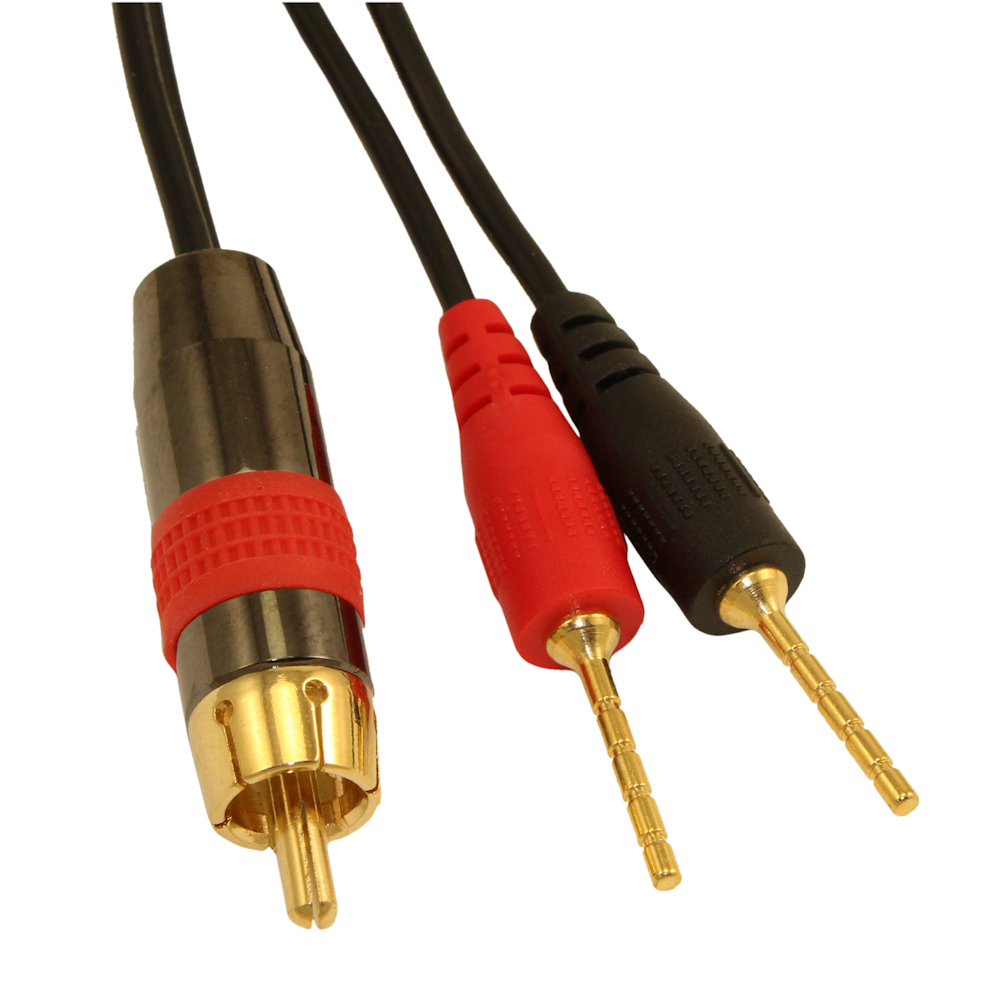 My Cable Mart 6ft 1 Wire SubWoofer 18AWG (1 RCA to 2 Pos/Neg Speaker