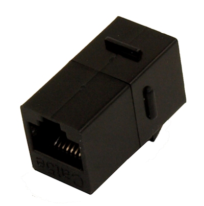 Keystone Jack Insert/Coupler Type - Cat 5E RJ45 Networking, Black