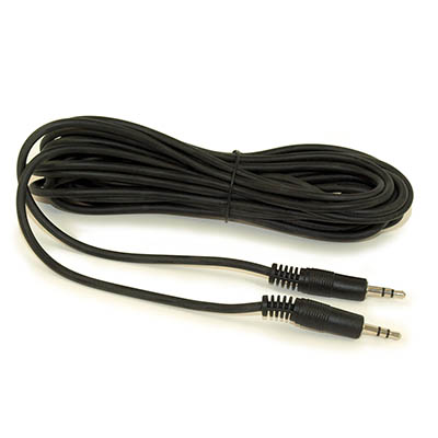 20ft 3.5mm Mini-Stereo TRS Male to Male Speaker/Audio Cable, Black