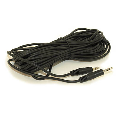 35ft 3.5mm Mini-Stereo TRS Male to Male Speaker/Audio Cable, Black
