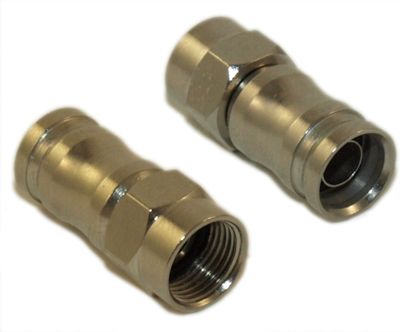 RG6/F QUAD SHIELD All-Metal Type Compression Connector for RG6, Each
