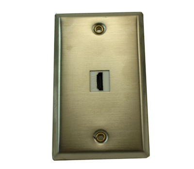 Wall plate: HDMI (Single Port) Stainless Steel