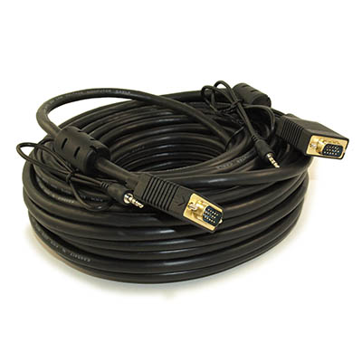 75ft Premium Tri-Shield VGA & 3.5mm Stereo TRS Male to Male Combo Cable
