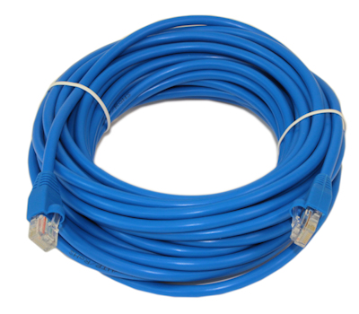 35ft Cat5E Ethernet RJ45 Patch Cable, Stranded, Snagless Booted, BLUE