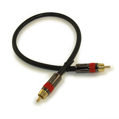 1.5ft 1 Wire RCA Premium Digital Audio SubWoofer/Video Cable IN WALL 