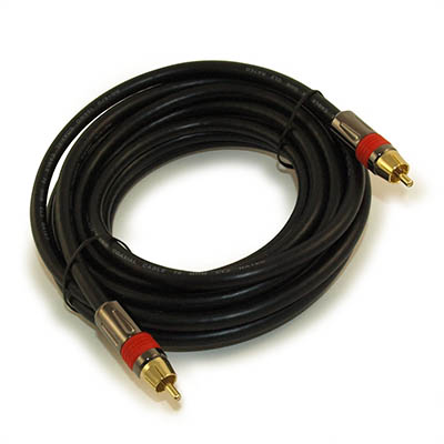 15ft 1 Wire RCA Premium Digital Audio SubWoofer/Video Cable IN WALL