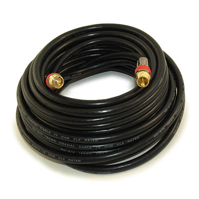 35ft 1 Wire RCA Premium Digital Audio SubWoofer/Video Cable IN WALL