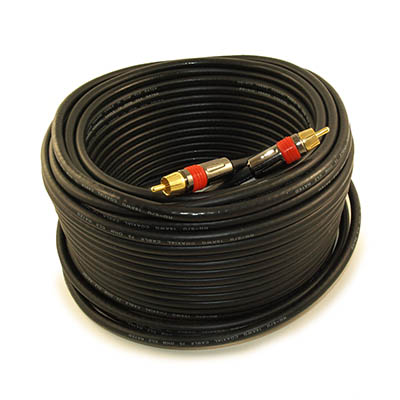 100ft 1 Wire RCA Premium Digital Audio SubWoofer/Video Cable IN WALL