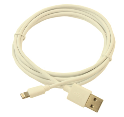 6.6ft Genuine Lightning(TM) USB Cable Sync and Charge, White  
