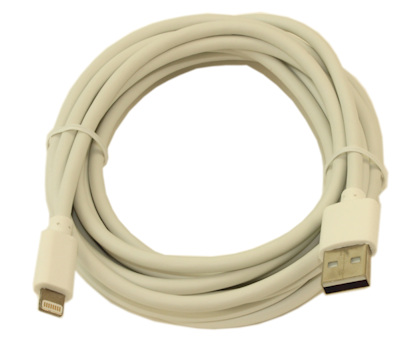 10ft Genuine Lightning MFi-Certified USB Cable Sync and Charge, White    