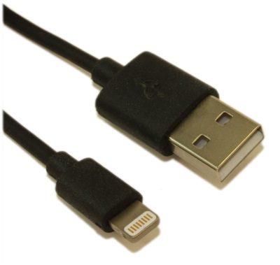 1.5ft Genuine Lightning(TM) USB Cable Sync and Charge, Black