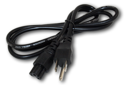 8ft Mickey Mouse Cord (NEMA 5-15P to C5 Plug), 18AWG, Black   