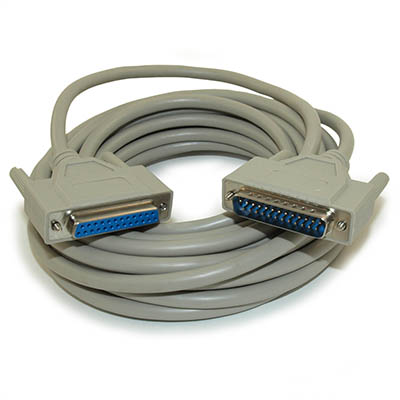 25ft Serial DB25/DB25 RS232 Male to Female EXTENSION Cable