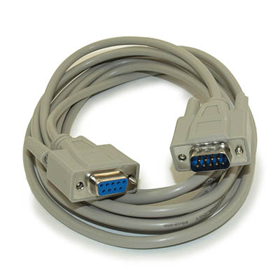 10ft Serial NULL-MODEM, DB9/DB9 Male to Female Cable