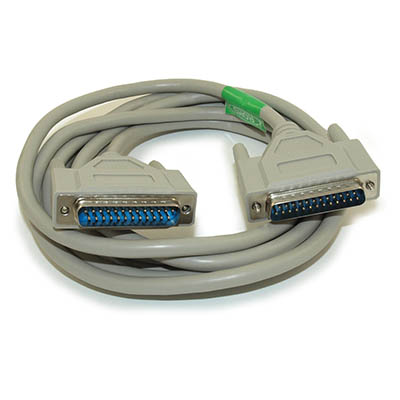 6ft Serial DB25/DB25 Straight-thru RS232 Male to Male Cable