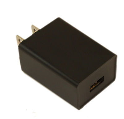  1 Port 110v/5v USB 2000mA Slim Profile Charger, Black PROMO