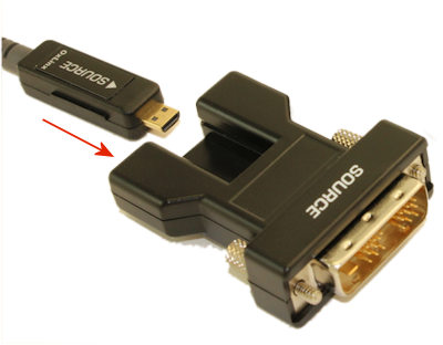 DVI-D SOURCE Optional End Connector for CV-P-HDFH-DC2-### Fiber Cables