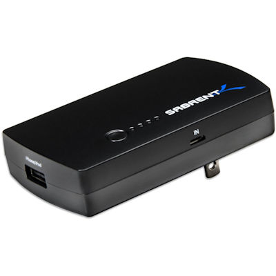 2000mAh Portable Single USB Power Bank / Juice Box Foldable AC Charger