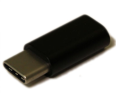 USB 3 Type-C Male to Micro B Female Adapter, Black 
