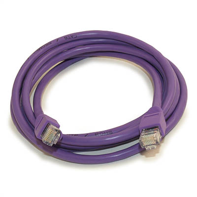 7ft Cat6 Ethernet RJ45 Patch Cable, Stranded, Snagless Booted, PURPLE