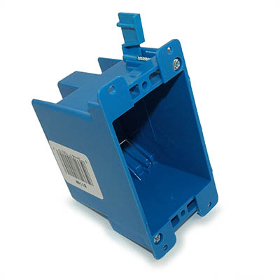 Single Gang Wallbox, Full Voltage Existing Construction, BLUE