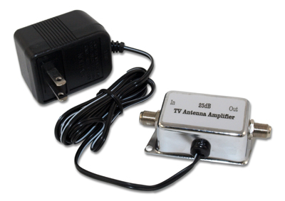 Antenna Signal Amplifier/Adapter (25dB) 50Mhz-860Mhz, Powered