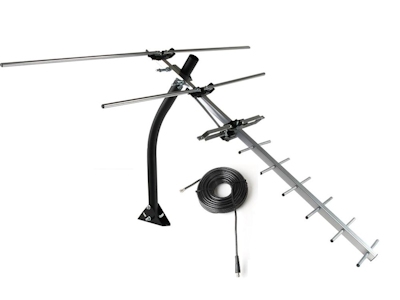 HDTV Off-Air UHF/VHF Antenna, Compact, Roof/Attic Mount, up to 40 Miles