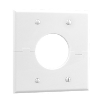 Wallplate: Double-Gang Pass-Thru Wallplate Split-Port