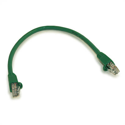 1ft Cat6 Ethernet RJ45 Patch Cable, Stranded, Snagless Booted, GREEN