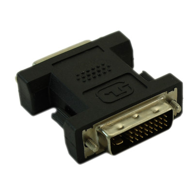 DVI-I Male to DVI-I Female (24+4+Blade) Port Saver/Adapter, Gold Plated