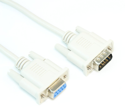 10ft Serial Cable, DB9/DB9 RS232 Male to Female EXTENSION Cable