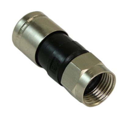 RG6/F Weatherproof Compression Connector for Dual/Quad Shield RG6 Cable
