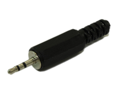 2.5mm Plug/Jack, Stereo TRS 3 Connector, Self Solder, Male